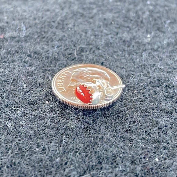 Sterling Coral Ring & Earrings - Picture 3 of 5